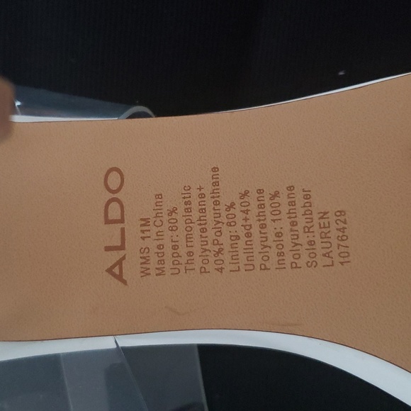 Aldo white rhinestone open-toe heels. - Picture 3 of 4